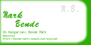 mark bende business card